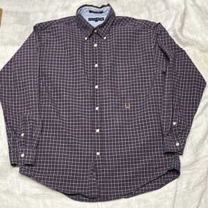 Vintage Tommy Hilfiger Black and White‎ Casual Button Down Shirt L